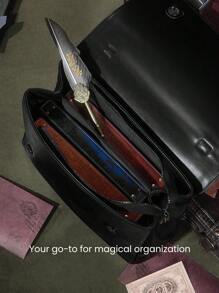 GLOWMODE X 哈利波特防水拉链口袋可拆卸肩带徽标斜挎包健身旅行日常休闲 - 黑色 - 查看 3