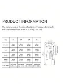 SHEIN 1 Stück, Waffelmuster Kapuzen Bademantel für Studenten, Doppellagiger Wabenmuster Waffelbademantel für Studenten, Studentenbademantel, verdickt und weich, wasserabsorbierend und schnelltrocknend, Rosa/Grün/Weiß, Kapuzen Bademantel für Studenten