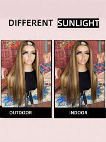 Straight V Part Human Hair Wig Upgrade Wig Piano Color Wigs Highlight Color - S4/27 - View 12