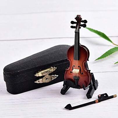 SHEIN 1 Piece, Mini Instrument Handmade Violin Model