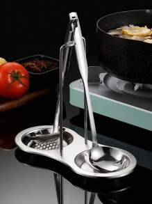 Titanium-Plated Multi-Color Stainless Steel Soup Spoon And Hot Pot Spoon Holder, Western Minimalist Kitchen Strainer Rack Organizer, Multi-Purpose Utensil Stand - Multicolor - View 4