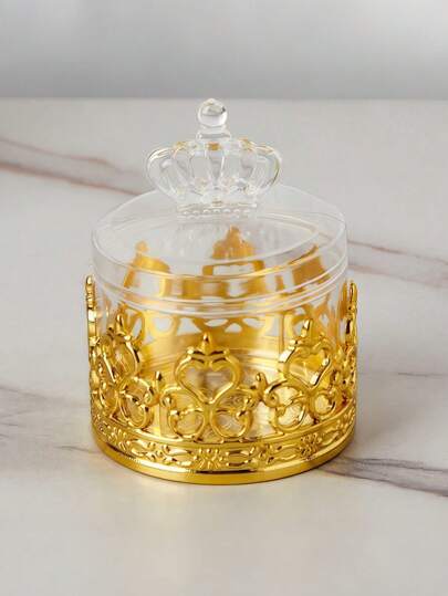 SHEIN 迷你糖果瓶、带盖金色塑料迷你罐、小香槟瓶、适合婚礼、婚礼派对礼物和感谢礼物的糖果礼品容器。