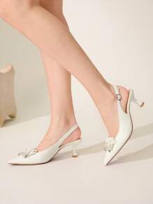 CUCCOO CHICEST Women's Pointed Toe Flats With 3D Bow Decor, Mesh Fabric, Elegant And Charming, Vintage Classic Black Lace Mesh Backless High Heel Pumps, Suitable For Date, Afternoon Tea, Romantic Party, Valentine's Day, Commute