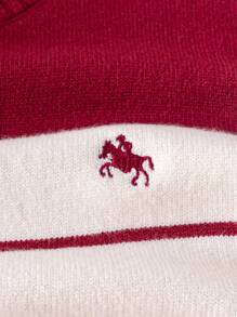 女童青少年条纹针织开衫，长袖，适合春秋季 - 彩色 - 查看 9