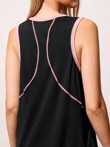 CourtClass Premium Women's Sleeveless Round Neck Dress With Pockets, Sports Style Tennis Dress - Black - View 3