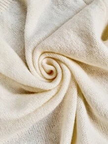 SHEIN MOD 休闲时尚百搭 3D 樱桃装饰长袖女士开衫 返校服装 白色开衫 休闲日常穿着、上衣、女士早午餐、文艺复兴博览会、女士音乐会、度假风格音乐节 秋冬女士服装 - 杏色 - 查看 4