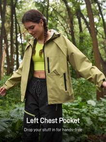 In My Nature 女式插肩袖前拉链连帽户外夹克 户外风衣夹克 户外休闲夹克 户外休闲夹克 浅绿色夹克、户外徒步夹克、女式休闲夹克、女式跑步夹克、女式徒步防晒夹克、运动服夹克、秋季外套、保暖夹克、户外徒步夹克、透气夹克、多功能夹克、带口袋的户外徒步夹克外套、厚夹克保暖、软壳夹克 保暖厚夹克 - 薄荷綠 - 查看 6