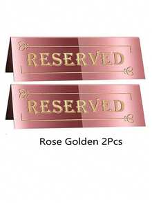 1pc/2Pcs/5Pcs/12Pcs/26Pcs Reserved Table Signs, Acrylic Guest Reservation Table Tents Sign, Waterproof Gold Double-Sided Reserved Seat Signs, Reserve Signs For Wedding Birthday Party Restaurants Meeting Best Gifts,Wedding Decor,Home Decor ,Room Decor Party Favors Bride Graduation Birthday Decorations Party Decorations Bachelorette Back To School Christmas Decorations Living Room Decor Halloween Decor