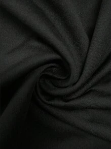 Manfinity Dauomo 男式数字火焰印花撞色圆领长袖T恤 - 黑與白 - 查看 6