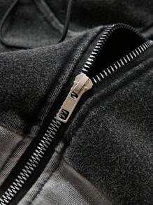 PAVTROS Manfinity Streetrush 男士年轻街头时尚休闲连帽衫，复古棉质面料，宽松版型，简约拼接设计，口袋造型，做旧水洗面料展现休闲轻松的街头风格，适合街头穿搭、休闲时尚、户外运动、日常搭配、校园穿搭、节日礼物。Y2K 拉链连帽衫，男士街头风连帽衫，Y2K 拉链连帽衫，男士拉链连帽衫，Y2K 夹克，科技风夹克，Y2K 拉链连帽衫，Y2K 夹克，科技风夹克，鲨鱼连帽衫，秋季 - 黑色 - 查看 6