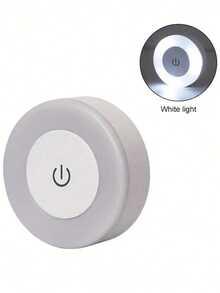 1 pieza Luz nocturna LED regulable con toque - Blanco cálido suave y brillo ajustable de luz de día, adecuado para iluminación decorativa en dormitorio, pasillo, baño, sala de estar, armario, diseño compacto, fácil de instalar, luz portátil de gabinete con carga USB