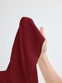 BizChic 女士优雅立领镂空无袖背心，百搭款式，适合浪漫、优雅、商务休闲、办公、教师、婚礼宾客、秋季等场合。 - 酒紅色 - 查看 3