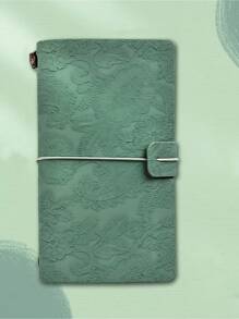 SHEIN 复古欧洲蕾丝 PU 皮革笔记本变色带空白横线网格页计划本日记本礼物办公室书写子弹日记旅行商务 - 彩色 - 查看 6