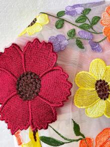 SHEIN Clasi 优雅精致轻盈蕾丝短款女式夹克，初秋 - 彩色 - 查看 8