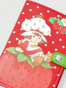 Strawberry Shortcake | ROMWE 红色波点卡通图案时尚便携大容量可爱护照夹