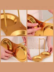 Titanium-Plated Multi-Color Stainless Steel Soup Spoon And Hot Pot Spoon Holder, Western Minimalist Kitchen Strainer Rack Organizer, Multi-Purpose Utensil Stand - Multicolor - View 5