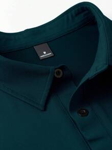 Manfinity Mode 男士休闲纯色短袖 Polo 衫 - 彩色 - 查看 4