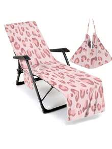 SHEIN 1 Vỏ bọc ghế bãi biển bằng sợi nhỏ họa tiết da báo, Vỏ bọc ghế bãi biển, Túi đeo vai, Vỏ bọc ghế bãi biển thấm hút, Vỏ bọc ghế khách sạn bãi biển, Vườn tắm nắng, Vỏ bọc ghế thư giãn bãi biển - Nhiều màu - Xem 2