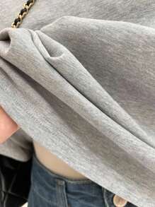 SHEIN 大码夏季休闲拼色条纹骑士印花T恤