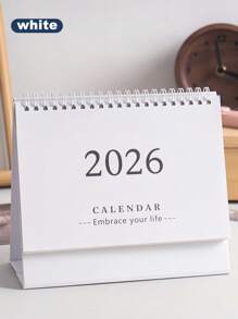 SHEIN 简约桌面日历，适用于办公室桌面日历，直立翻页桌面日历，用于规划、组织和日常安排，多种颜色可选装饰