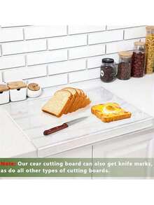 قطعة واحدة من لوح التقطيع الشفاف المقاوم للانزلاق من الأكريليك، مناسب للمطبخ والمنزل والمطعم وحماية السطح، لتقطيع الفواكه والخضروات، مستلزمات المطبخ، ضروريات الشقة، هدية عيد الأم - متعدد الألوان - مشاهدة 6