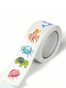 SHEIN 500 tờ/cuộn Nhãn dán động vật Phần thưởng cho giáo viên Chủ đề không gian Động vật dễ thương Quà tặng tiệc Vật dụng khuyến khích lớp học Nhãn dán trang trí vui nhộn Gói lớn Nhãn dính nhiều màu Giải thưởng cho học sinh Nghệ thuật sáng tạo Thủ công DIY - Nhiều màu - Xem 10