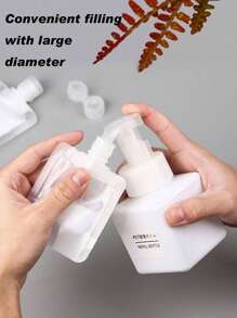 1 Pack Of 20pcs/15pcs/5pcs/1pc Travel Size Refill Bottles For Lotion, Body Wash, Shampoo. Portable Disposable-Use Cosmetic Containers For Travel - White - View 5