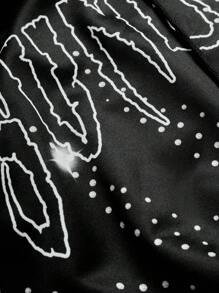 PAVTROS Áo hoodie Y2K cổ điển phong cách đường phố Goth in họa tiết châu Âu & Mỹ mới năm 2025, áo hoodie in đá đen, phong cách Emo, phong cách những năm 2000 - màu đen - Xem 6