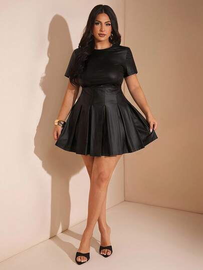 SHEIN BAE Plus Size Women's Clothing, Curvy Clothing, Summer Beach Vacation Clothing, Dating, Going Out, Music Festival, Country Music Festival, Party Gathering, Holiday Clothing, Concert Clothing, Carnival Party Clothing, Festival Clothing, Ins Style Clothing, Khaki Suit Pants