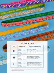 Summer Double Sided Pattern Pet Leash Reflective Adjustable Dog Cat Lead Cute Aesthetic Lightweight Breathable Breakaway Clip Gift Ready Birthday Present - Multicolor - View 3