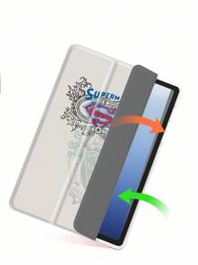 SUPERMAN X SHEIN Fashionable & Cute Logo Pattern Pad Case - Multicolor - View 6