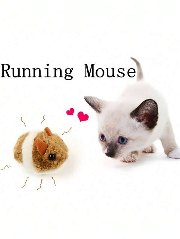 1pc Simulated Mouse Cat Toy, Brown, Gray, Dark Gray, Pink Interactive Cat Toy, Interesting Cat Toy, Pet Entertainment, Soft Material, Relieve The Boredom Of Indoor Cats, Interact With Cats, Stimulate Hunting Instincts