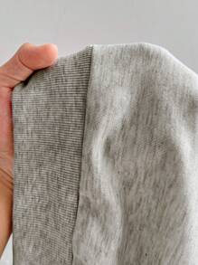 Sunspun 大码女式复古朋克/Y2K徽章字母印花拉链卫衣，配豹纹人造毛皮，秋冬套头衫，复古风 - 灰色 - 查看 8