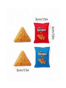 Doritos X SHEIN 4 件薯片形冰箱贴，冰箱贴的绝佳装饰，适用于厨房和办公室白板