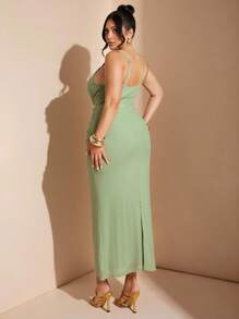 SHEIN BAE Nowa Plus Size Letnia Sukienka Camisole Slip, Elegancka Na Wakacje, Koncerty, Festiwale Muzyczne