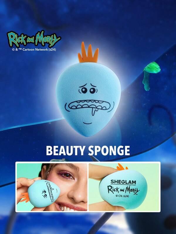 Rick and Morty X SHEGLAM Mr. Meeseeks Beauty Sponge Blending Makeup Burete Pentru Cremă Lichidă Pudră Fond De Ten Corrector Fard De Obraz Soft Makeup Blender Beauty Makeup Tool Absolvire Zi De NașTere Vacanță Vară Toamnă Y2K Elegant Modă Femei Machiaj Cosmetice Petrecere Plajă CăLăTorie Camping ÎN Aer Liber ȘCoală Campus Excursie Festivaluri Decor Cadou Cadou Trandafir Fată Cosplay Cel Mai Bun Culoare Farmec Atmosferă