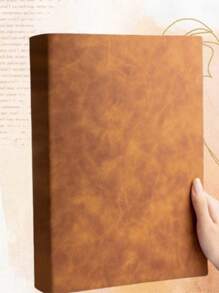 SHEIN A4 Notebook Inside Horizontal Line Book, Postgraduate Entrance Exam Large Code Notepad, Imitation Leather Soft Book Diary, 200 Pages Of Business Office Study Notebook - Multicolor - View 4