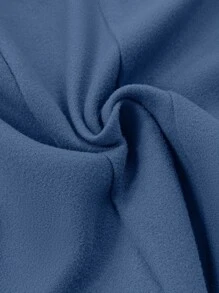 SHEIN Clasi Women's Casual Vacation Stand Collar Fitted Jacket Fall Winter Cloth For Women - Blue - View 4