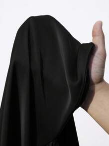 Maija 女士无袖露背纯色连衣裙，现代都市优雅设计，性感优雅，适合夏季，情人节 - 黑色 - 查看 8