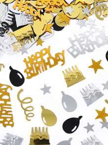 15g/Bag Black Gold Number Confetti Decorations 18/30/40/50/60th Happy Birthday Party Anniversary Tabletop Table Scatter Supplies - Multicolor - View 10