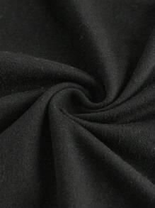 SHEIN EZwear Bộ 2 áo thun cổ tròn tay dài ôm sát thoải mái, phù hợp cho mùa thu/đông - màu đen - Xem 9