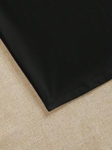 SHEIN EZwear 女士黑色宽肩带无袖深V领中长连衣裙，适合夏季 - 黑色 - 查看 4