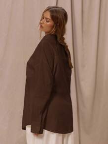 MUSERA Camisa de manga larga para vacaciones, elegante ropa de playa bohemia, romántica, de Ibiza, mineral, oversize, para aeropuerto, playa, Navidad, otoño, invierno, elegante