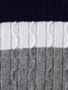 Boys' Contrast Stripe Crew Neck Sweater, Autumn/Winter Knitted Pullover Boys Sweater Kids Sweater Boys Knit Sweater Toddler Boy Sweater Kids Winter Sweater Tween Boys Sweater Tween Boys Fall Outfits Tween Boys Winter Clothes Kids Fall Clothes - Multicolor - View 4