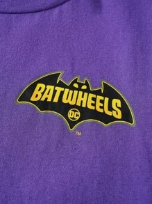 Batwheels X SHEIN Áo thun tay dài cổ tròn in hình xe hơi màu tương phản thường ngày cho bé trai - Nhiều màu - Xem 4