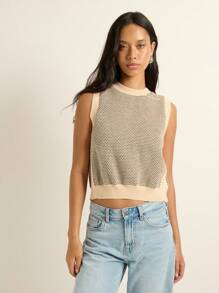 Nöista Ce débardeur tricoté sans manches est parfait pour se superposer avec les tenues de fête et d'automne pour femmes. Idéal pour la rentrée scolaire, les looks inspirés du vintage ou la tenue décontractée chic. À porter sous des blazers ou des cardigans pour un look mignon et douillet en hiver pour les femmes. - Multicolore - Voir 7