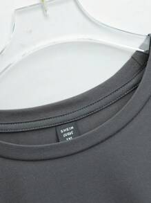 EMERY ROSE Áo thun họa tiết Salty With Umbrella - Đồ đi biển mùa hè phong cách cổ điển dành cho nữ, hoàn hảo cho kỳ nghỉ và mặc hàng ngày, Áo phông Ed - Màu xám đen - Xem 3