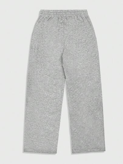 Prep Men's Casual Contrast Color Patchwork Letter Print Sweatpants