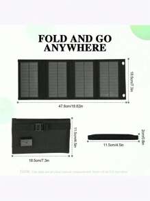 SHEIN Smaraad Renewable 30W Foldable Solar Panel, Portable Solar Generator Outdoor Camping RV Charger For Mobile Phones, Tablets, Lighting, Fans
