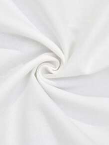 ATUI Studio 女式休闲纯色钩针拼布衬衫，夏季 - 白色 - 查看 5